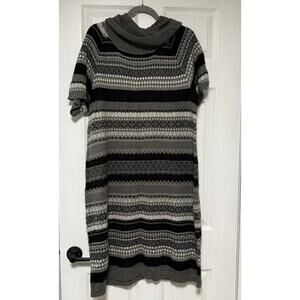 Cato Woman Knit Cowl Neck Short Sleeve Sweater Dress 18/22W